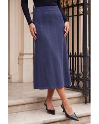 Roman - Cable Knit Midi Skirt - Lyst