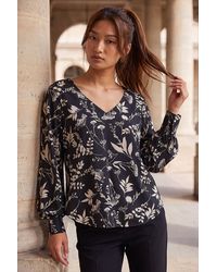Roman - Floral Puff Print Stretch Shirt - Lyst