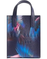 Ted Baker - Feacon Feather Print Mini Icon Bag - Lyst