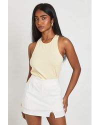 Boohoo - Split Front Mini Skort - Lyst