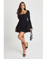 Boohoo - Structured Corset Skater Dress - Lyst