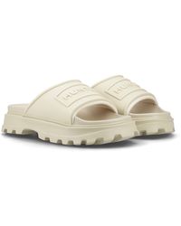 HUNTER - Moulded Stacked Slider Synthetic Gravel Slides - Lyst