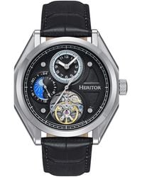 Heritor - Antoni Leather-Band Watch - Lyst