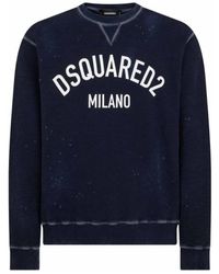 DSquared² - Milano Logo Cool Fit Marineblauw Sweatshirt - Lyst