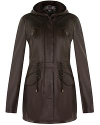 Infinity Leather - Mid Length Hooded Parka Jacket-Oakengates - Lyst