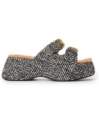 Moschino - Flatform Sandals - Lyst