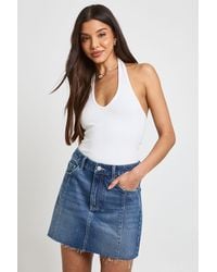 Boohoo - Seam Detail Mini Skirt - Lyst