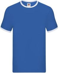 Fruit Of The Loom - Ringer Contrast T-Shirt (Royal/ - Lyst