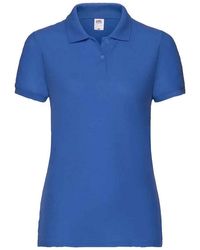 Fruit Of The Loom - Ladies Lady Fit Piqué Polo Shirt (Royal) - Lyst