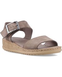 Hush Puppies - Ellie Leather Fossil Sandals - Lyst