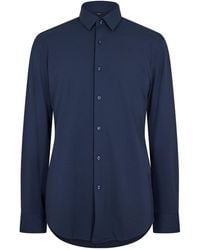 BOSS - Point Collar Long Sleeve Oxford Shirt - Lyst