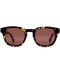Lacoste - Oval Dark Havana L6015S - Lyst