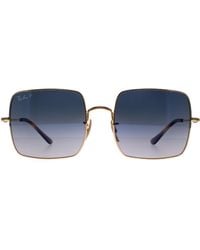 Ray-Ban - Square Polished Gradient Polarized Rb1971 Metal - Lyst