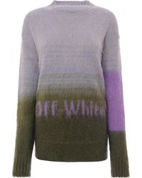 Off-White c/o Virgil Abloh - Mohair Helvetica Logo Knitted Jumper - Lyst