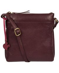 Conkca - 'Nikita' Plum Leather Cross Body Bag - Lyst