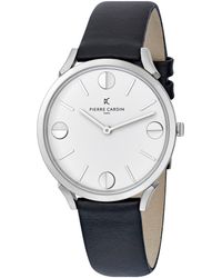 Pierre Cardin - Pigalle Half Moon Watch Cpi.2008 Leather - Lyst