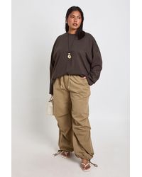 Boohoo - Plus Basic Oversized Long Sleeve T-Shirt - Lyst