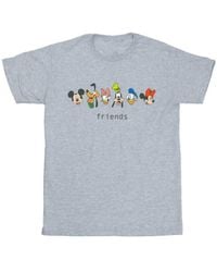 Disney - Ladies Mickey Mouse And Friends Cotton Boyfriend T-Shirt (Sports) - Lyst