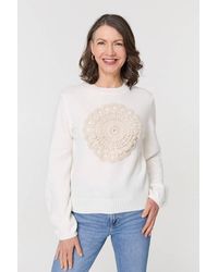 Izabel London - Embroidered Detail Long Sleeve Jumper - Lyst