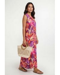 Wallis - Floral Tie Back Maxi Dress - Lyst