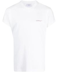 Off-White c/o Virgil Abloh - Moon Cam Pfeil Logo Weißes T-Shirt - Lyst