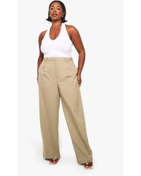 Boohoo - Plus Tailored Seam Detail Straight Leg Trouser - Lyst