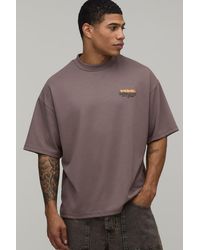 BoohooMAN - Oversized Extended Neck Super Premium Heavyweight Limited T-Shirt - Lyst