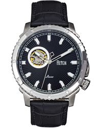 Reign - Bauer Automatic Semi-Skeletonleather-Band Watch - Lyst