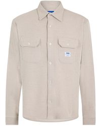 BOSS - Oxford Long Sleeve Collared Shirt With Chest Pocket - Lyst