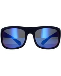 Polaroid - Wrap Mirror Polarized Sunglasses - Lyst