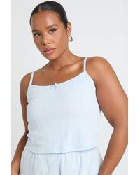 Boohoo - Plus Pointelle Cami Pyjama Top - Lyst