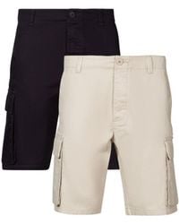 French Connection - Navy 2 Pack Cotton Cargo Shorts - Lyst