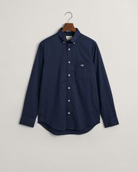 GANT - Regular Fit Short Sleeve Poplin Shirt - Lyst