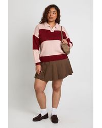 Boohoo - Plus Stripe Rugby Knitted Jumper - Lyst
