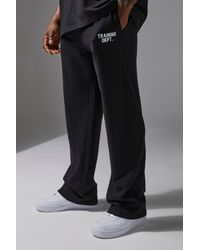 BoohooMAN - Training Dept Loopback Straight Leg Fit Sweatpants - Lyst