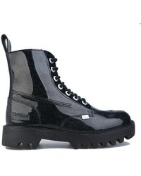 Kickers - Kizziie Higher Patent Leather Boots - Lyst