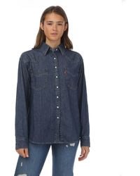 Levi's - Dames Donovan Western Overhemd In Denim - Lyst