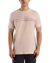 Tommy Hilfiger - T Shirts Signature Tonal Flag Logo Summer Cotton Tino Tee - Lyst