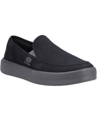 HEYDUDE - Sunapee Canvas 100% Cotton /Charcoal Loafers - Lyst