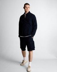 Lyle & Scott - Cargo-Shorts Aus Baumwoll-Nylon – Dunkelmarineblau - Lyst