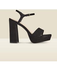 Sosandar - Arabella Suede Platform With Block Heel - Lyst