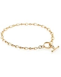 The Jewellery Stockroom - 9Ct Rolled Figure Of 8 Link T- Bar Bracelet Plated - Lyst