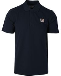 Aquascutum - Check Patch Polo Shirt - Lyst