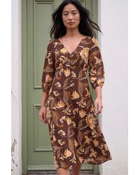Roman - Petite Button Midi Dress - Lyst