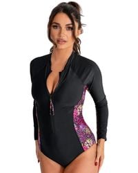 Pour Moi - Energy Long Sleeve Swimsuit - Lyst