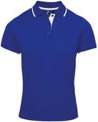 PREMIER - Ladies Contrast Coolchecker Polo Shirt (Royal/ - Lyst