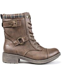 Rocket Dog - Ladies Thunder Lace Up Casual Faux Leather Boots - Lyst
