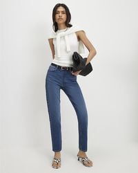 River Island - Sculpt Jeans Slim Pull-On Elasticated Cotton - Lyst