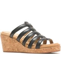 Hush Puppies - Willow Slide Ladies Heeled Sandals Leather/textile - Lyst