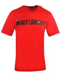 DIESEL - T-Just-Sv Only The Brave Logo T-Shirt Cotton - Lyst